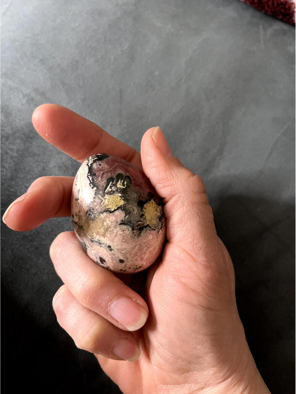 Pink Rhodonite Polished 2" Egg Sphere